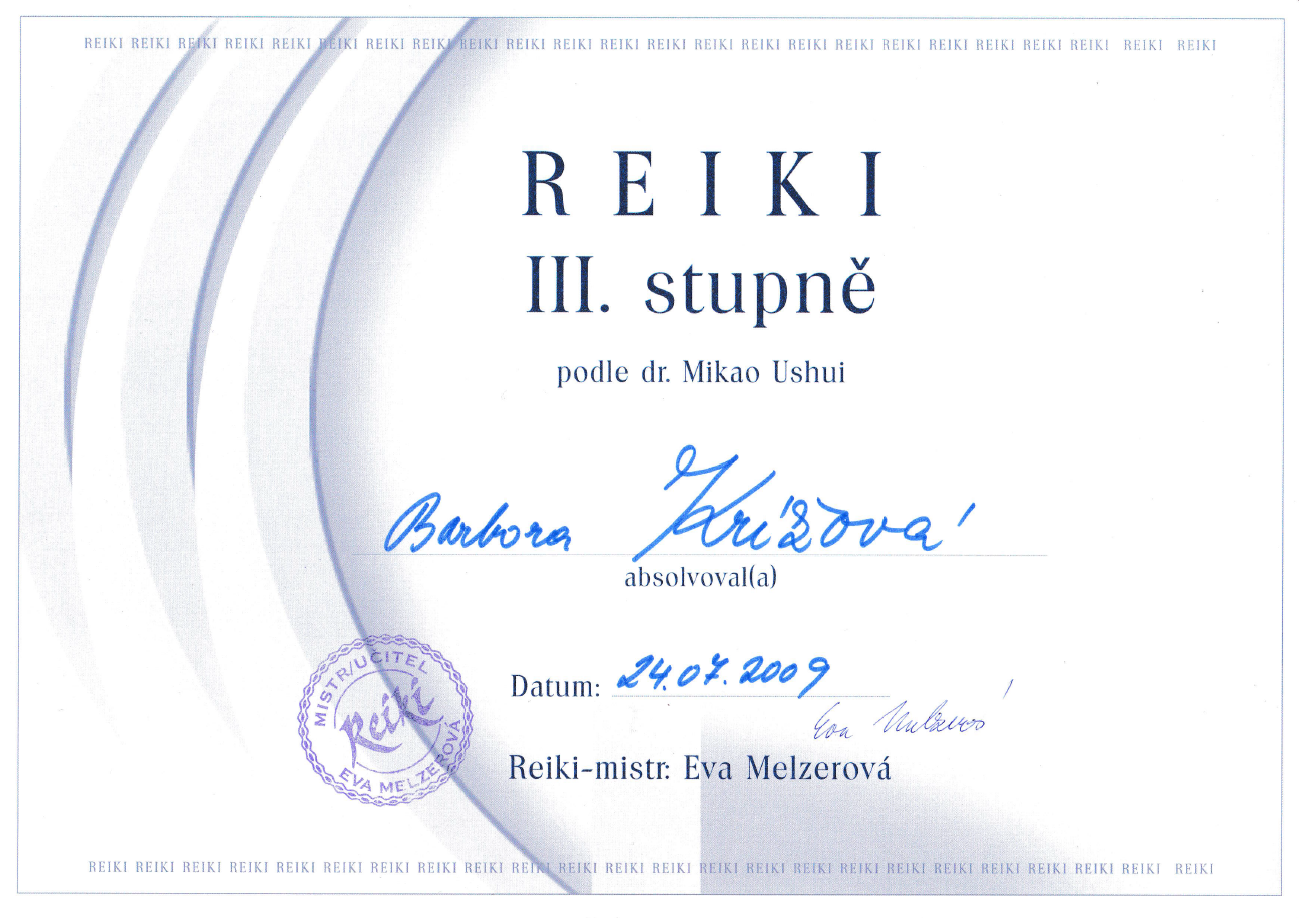 Shiatsu aru-nanta Barbora Krížová - reiki